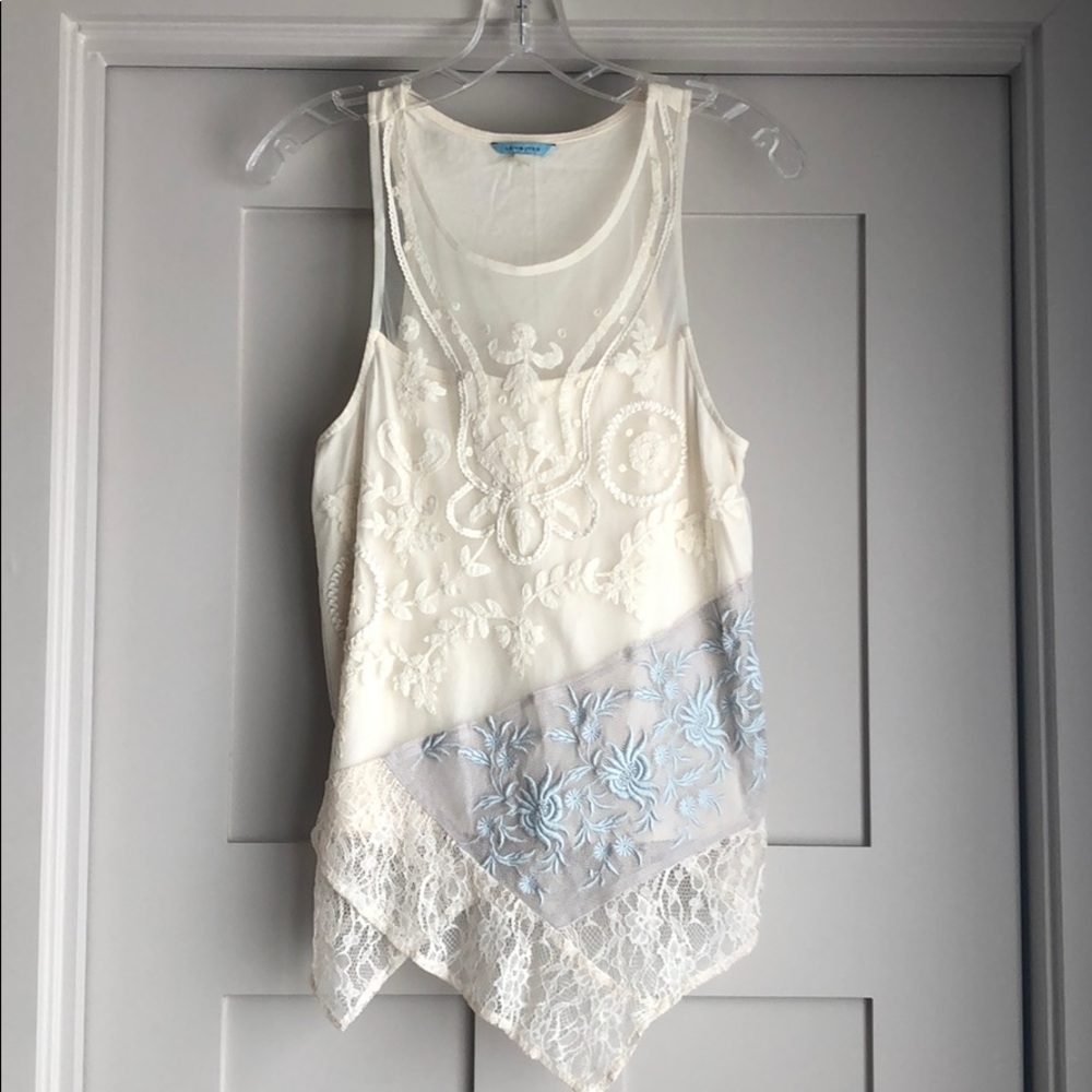 Anthropologie lace tank Size S
